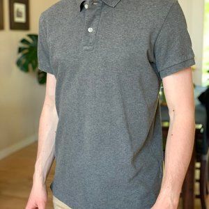 Gray Pique Polo